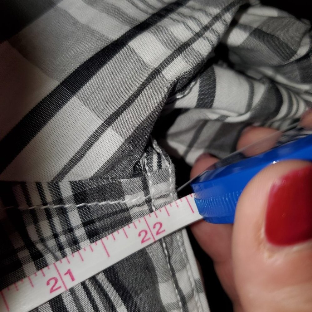 #316 INC Gray/White Button Down Long Sleeve Medium - Picture 6 of 7